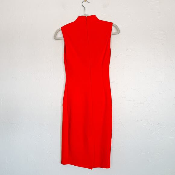 Gabrielle Union Red Mock Neck Bodycon Dress NWT Small - Picture 2 of 5